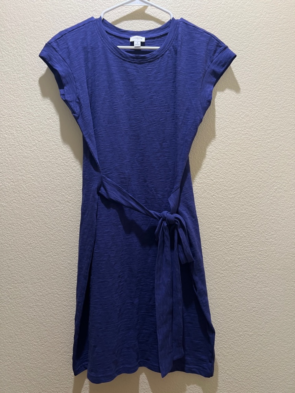 J. Crew Navy Tie-Waist Mini Dress